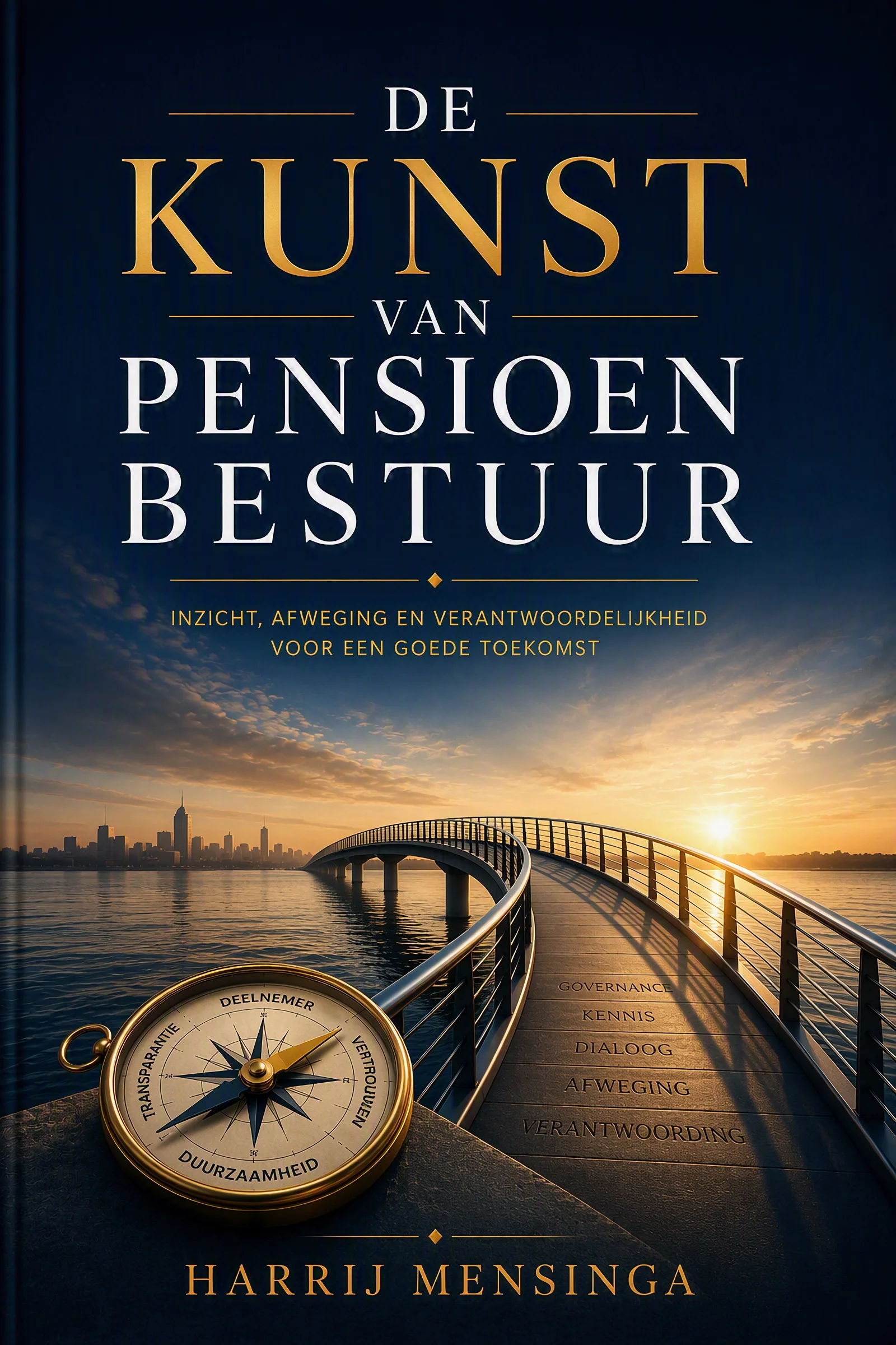 Boekomslag van De Kunst van Pensioenbestuur door Harrij Mensinga